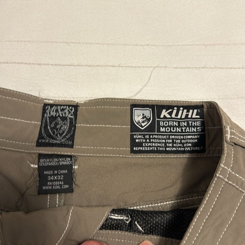 Men's Kuhl Renegade Dark Kahki Pants 34X32 - Picture 3 of 7